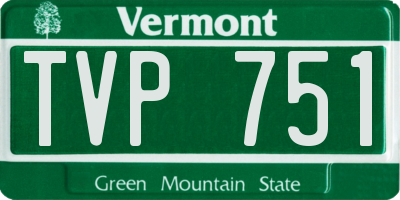 VT license plate TVP751