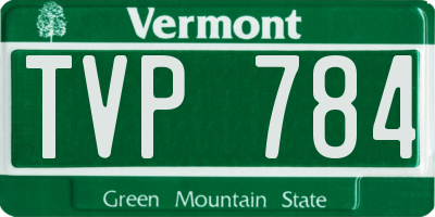 VT license plate TVP784