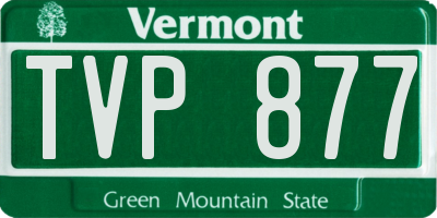 VT license plate TVP877