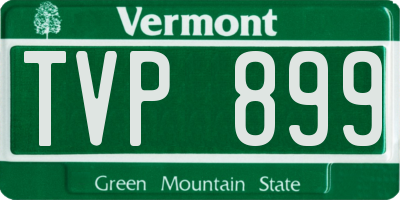 VT license plate TVP899