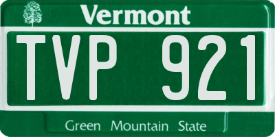 VT license plate TVP921