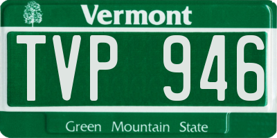 VT license plate TVP946