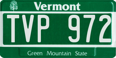 VT license plate TVP972