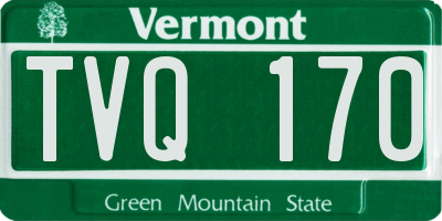 VT license plate TVQ170