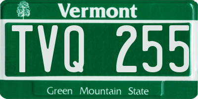 VT license plate TVQ255
