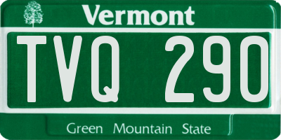 VT license plate TVQ290