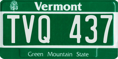 VT license plate TVQ437