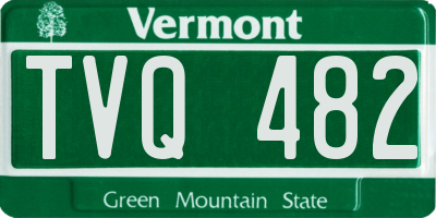 VT license plate TVQ482