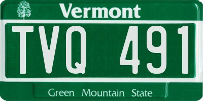VT license plate TVQ491