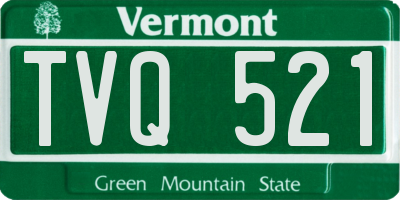 VT license plate TVQ521