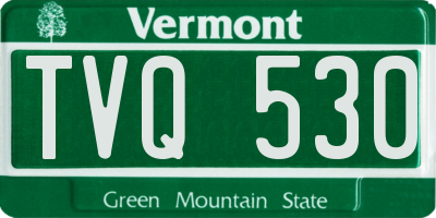 VT license plate TVQ530