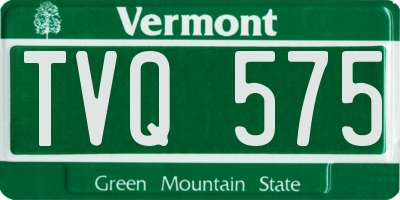VT license plate TVQ575