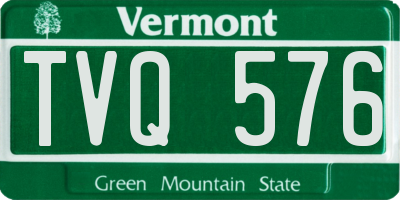 VT license plate TVQ576