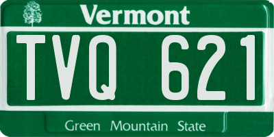 VT license plate TVQ621