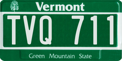 VT license plate TVQ711