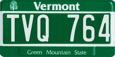 VT license plate TVQ764