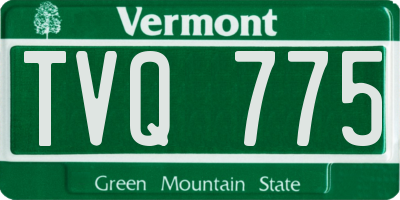 VT license plate TVQ775