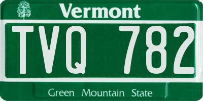 VT license plate TVQ782