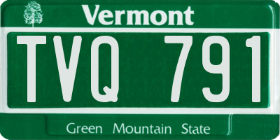 VT license plate TVQ791