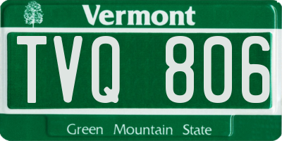 VT license plate TVQ806