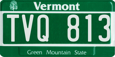 VT license plate TVQ813