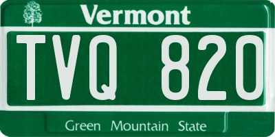 VT license plate TVQ820