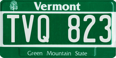 VT license plate TVQ823