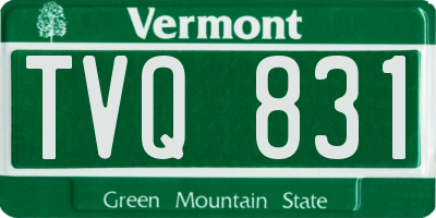 VT license plate TVQ831
