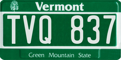 VT license plate TVQ837
