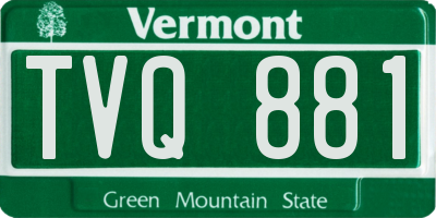 VT license plate TVQ881
