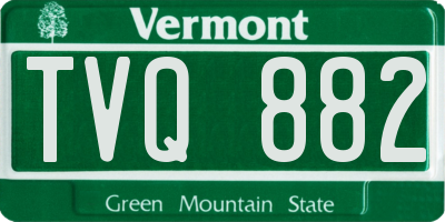 VT license plate TVQ882