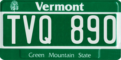 VT license plate TVQ890
