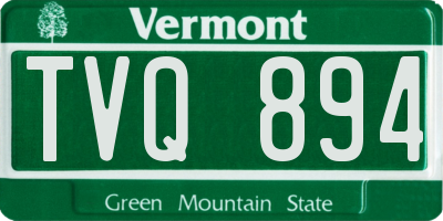VT license plate TVQ894