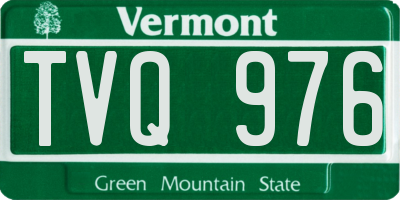 VT license plate TVQ976