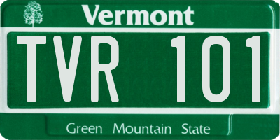 VT license plate TVR101