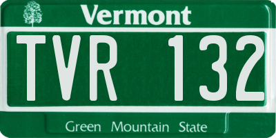 VT license plate TVR132