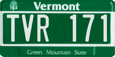 VT license plate TVR171