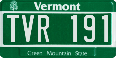 VT license plate TVR191