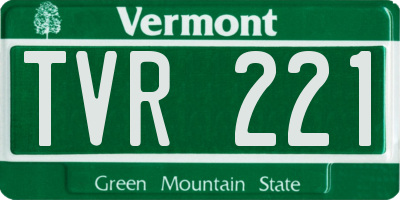 VT license plate TVR221