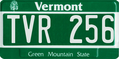 VT license plate TVR256