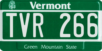 VT license plate TVR266
