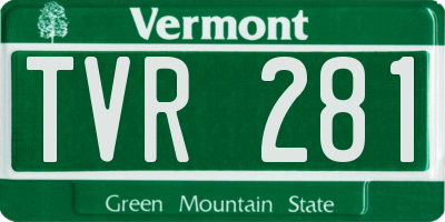 VT license plate TVR281