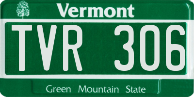 VT license plate TVR306