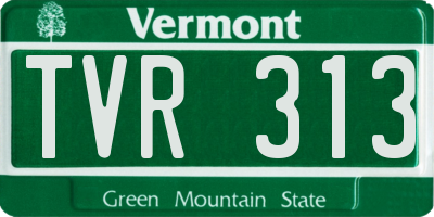 VT license plate TVR313