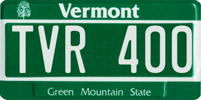 VT license plate TVR400