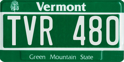 VT license plate TVR480