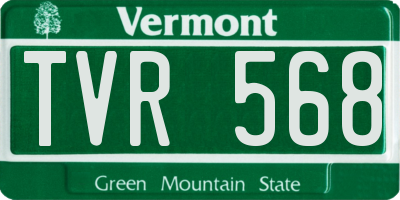 VT license plate TVR568