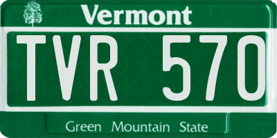 VT license plate TVR570