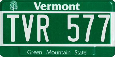 VT license plate TVR577