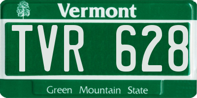 VT license plate TVR628